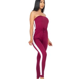 Tube Top line Trim Jump Suit